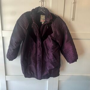 Outdoor Exchange‎ Purple Quilted Puffer Jacket Medium Cozy Warm Winter Coat